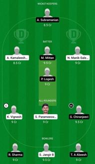 Dream11 Team for Lions XI vs Sharks XI - Pondicherry T20 2021 Match 21.